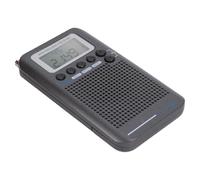 Gugxiom Radio Portátil para Avión, Receptor de Banda Aérea de Banda Completa con Pantalla LCD, Radio de Aviación Portátil para Viajes, FM Am CB SW VHF con Alarma y Auricular (Gray)
