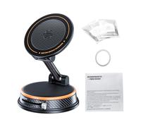 Gugxiom Soporte Magnético para Teléfono de Coche, Potente Succión Al Vacío, Soporte Ajustable 360, Difusor de Aceite Esencial para Teléfono Móvil iOS, Salpicadero de Coche y Hogar (Orange)