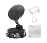 Gugxiom Soporte Magnético para Teléfono de Coche, Potente Succión Al Vacío, Soporte Ajustable 360, Difusor de Aceite Esencial para Teléfono Móvil iOS, Salpicadero de Coche y Hogar (Black)