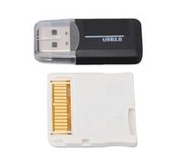 Gugxiom Tarjeta de Juego DS Dual Core, Cartucho R4 Revolution con Adaptador de Tarjeta, Adaptador de Flash de Juego 3DS para Nuevo 2DS 3DS LL XL NDSL NDSI MD GB GBC FC PCE (White)