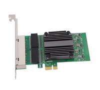 Gugxiom Tarjeta de Red PCIe X1 de 4 Puertos Adaptador de Red Ethernet Gigabit 4 Puertos RJ45, Conexiones Estables para PC Industriales - Soporta //VMware, Funciones Avanzadas, Indicadores LED