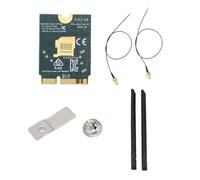 Gugxiom Tarjeta Inalámbrica WiFi 6e, M.2 NGFF Interface 2.4GHz 5GHz 6GHz Triple Band 4200Mbps Tarjeta Inalámbrica de Laptop con Antenas BT5.2 y 8DBI para W 10 11 Frameworks