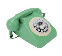 Gugxiom Teléfono Fijo Antiguo con Pulsador, Teléfono Antiguo Estilo Retro, Retro con Conector RJ11 para Escritorio de Oficina en Casa (Verde Oscuro)