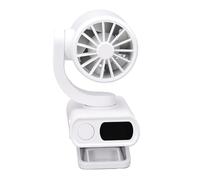 Gugxiom Ventilador Portátil con Clip con 199 Niveles de Velocidad, Mini Ventilador de Portapapeles Recargable y Plegable, Pantalla Digital de Rotación de Doble Eje, Motor Silencioso sin Escobillas