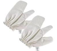Guhana Guantes de seda cruda, guantes de masaje masaje ayurvédico, seda 100% cruda para masaje de cepillado de piel seca, se puede usar en todo el cuerpo (2Pcs)