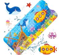 GUHAOOL Alfombrilla Antideslizante Bañera 100 x 40cm, Alfombra Ducha Antideslizante Infantil, Alfombra de Bañera Antideslizante con 200 Ventosas Fuertes, Resistente al Moho, sin BPA, Lavable a Máquina