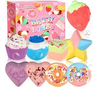 GUHAOOL Bombas de Baño, 9 Bombas de Baño Naturales, Spa Baño de Burbujas, Orgánicas y Naturales Artesanales de Baño de Burbujas, Set Regalo - para Regalos Mujer, Hombre, Niños, Navidad, San Valentin