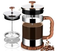 GUHAOOL Cafetera de Prensa Francesa, 1000ML Cafetera Francesa de Prensa Cafetera émbolo con Jarra de Cristal y Filtro con Acero Inoxidable, Cafetera Filtro para Casa,Cocina, Oficina y Viajar
