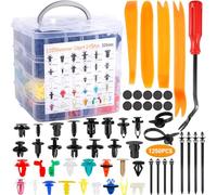 GUHAOOL Clips Remaches Plástico, 1250 Piezas Grapas Coche con Herramienta de clips Desmontaje Coche, Universales Juego de Auto Remaches Plastico Clips De Nylon para Paneles de Puerta, Fender Liner