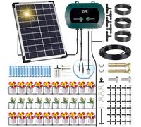 GUHAOOL Kit de Riego por Goteo Automático Energía Solar, Sistema de Riego Automático Solar, Sistema de Riego Automático de Jardín con Temporizador e Tubo Lungo 35M para Jardín, Plantas de Balcón