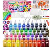 GUHAOOL Tinte Ropa, 39 Colores Tie Dye Kit Manualidades Niños Juguetes Niña 6+Años Tinte Textil Regalos Niños Adultos,Tinte de Tela Permanente no tóxico Set de Arte,Creativas manualidades de Bricolaje