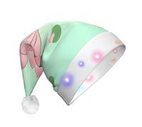 GUHAOT Gorro de Navidad con diseño de loto esperando a florecer con luces LED, 3 modos de iluminación, gorro de fiesta de disfraces de Navidad