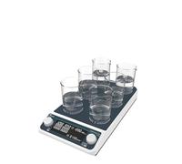 GUHPZA Agitador Magnético Multiposición, 4 Puntos De Agitación, 2000 Ml, Velocidad Ajustable De 50 A 1500 RPM, Pantalla LCD Led, Apto para Escuelas Y Hospitales, Vaso De Precipitados No,MS6