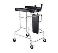 GUHPZA Andador Plegable Andadores Auxiliares para Personas Mayores con Hemiplejía Marco De Entrenamiento De Bipedestación Equipo De Entrenamiento De Rehabilitación De Infarto Cerebral,Black