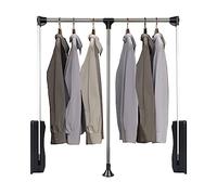 GUHPZA Barra De Armario Abatible - Barra De Armario Extensible Extraíble, Ancho Ajustable De 16 A 59 Pulgadas, Organizador De Armario Montado En La Pared, Percha Eleva,890-1210mm