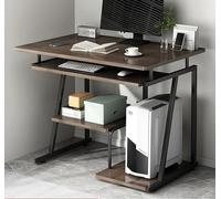 GUHPZA Escritorio para Computadora sobre La Cama con Bandeja para Teclado, Escritorio para Oficina En Casa para Ahorrar Espacio, Escritorio Pequeño para Computadora Portátil, Me,Marrón-70 * 40 * 71cm