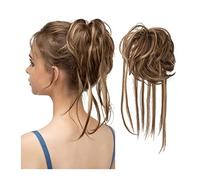 GUHPZA Extensiones De Cabello, Moño Desenfadado, Cola De Caballo con Bandas Elásticas para Rizos, Pelucas para Mujer, Extensiones De Cabello para Mujer,10HM27