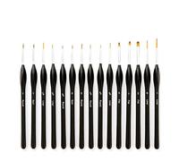GUHPZA Juego De 15 Pinceles para Pintar Detalles En Miniatura, Varios Modelos, con Mango Triangular, Pelo De Nailon, para Pintura Acrílica, Pincel De Línea Fina con Ga