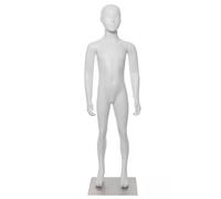 GUHPZA Maniquí De Costura Infantil De Cuerpo Entero, Torso De Fibra De Vidrio Unisex para Jóvenes, Ideal para Uniformes Escolares. Ligero, Articulado, Escaparates,White-Style 3