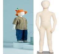 GUHPZA Maniquí De Cuerpo Completo para Niños De Talla 1 A 12 Años, Maniquí Realista Y Flexible con Cabeza Y Brazos Ajustables, Base De Acero Inoxidable, Torso Infantil.,13 Years Old