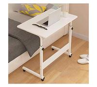 GUHPZA Mesa Auxiliar, Mesita De Noche, Escritorio con Base En Forma De C, Escritorio para Computadora Portátil, Oficina En Casa, Mesita De Noche, Mesa De Noche Days, Mesa para C,Blanco-60X40X85Cm