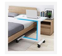 GUHPZA Mesa Auxiliar, Mesita De Noche, Escritorio con Base En Forma De C, Escritorio para Computadora Portátil, Mesa De Noche Perezosa, Mesa De Regazo Móvil, Mesa De Noche para,Azul