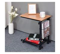GUHPZA Mesa Auxiliar, Mesita De Noche, Escritorio con Base En Forma De C, Escritorio para Computadora Portátil, Oficina En Casa, Mesita De Noche Perezosa, Mesa sobre La Cama con,D