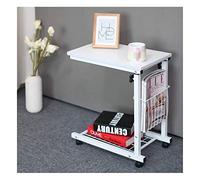 GUHPZA Mesa Auxiliar, Mesita De Noche, Escritorio con Base En Forma De C, Escritorio para Computadora Portátil, Oficina En Casa, Mesita De Noche Perezosa, Mesa sobre La Cama con,MI