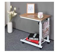 GUHPZA Mesa Auxiliar, Mesita De Noche, Escritorio con Base En Forma De C, Escritorio para Computadora Portátil, Oficina En Casa, Mesita De Noche Perezosa, Mesa sobre La Cama con,DO