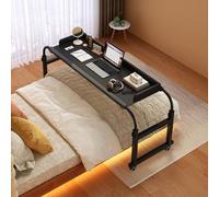GUHPZA Mesa De Cama Ajustable con Ruedas para Cama Tamaño Queen, Escritorio Extensible con Ruedas para Uso Hospitalario Y Doméstico