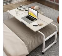 GUHPZA Mesa De Cama Ajustable con Ruedas Y Deflector De Escritorio: Mesa De Cama con Ruedas para Camas De Hospital Y Uso Doméstico,Rht-120 * 60cm/47,2 * 23,6 Pulgadas