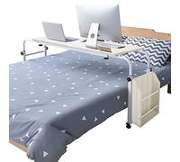 GUHPZA Mesa De Cama Ajustable Mesa De Cama Ajustable Estación De Trabajo para Computadora con Ruedas Ideal para Trabajar Y Comer,A