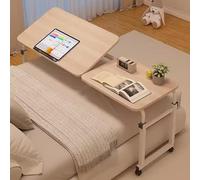 GUHPZA Mesa De Cama Ajustable para Hospital con Ruedas - Escritorio Portátil con Ruedas para Sillón Reclinable - Escritorio De Computadora Móvil con Mesa Inclinable para Uso En,Natural-Talla única
