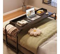 GUHPZA Mesa De Cama Ajustable para Ordenador Portátil, Mesa De Cama con Ruedas Y 4 Ruedas, Altura De 65 A 95 Cm, Longitud De 115 A 210 Cm, Ideal para Trabajar, Comer, Trabajar E