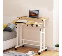 GUHPZA Mesa De Cama Ajustable para Uso Médico, Mesa De Noche con Ruedas, Escritorio Móvil para Computadora Portátil, Carrito con Ruedas para Computadora, Mesa De Cama Móvil, Uso,A