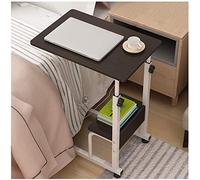 GUHPZA Mesa De Cama con Altura Ajustable para Computadora Portátil, Mesa para Cama, Sofá, Hospital, Lectura, Comida - Mesa De Noche con Base En Forma De C para Un Trabajo Y Ocio,Negro