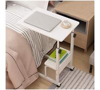 GUHPZA Mesa De Cama con Altura Ajustable para Computadora Portátil, Mesa para Cama, Sofá, Hospital, Lectura, Comida - Mesa De Noche con Base En Forma De C para Un Trabajo Y Ocio,Blanco