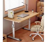 GUHPZA Mesa De Cama con Altura Ajustable para Trabajar De Pie, Escritorio para Sentarse Y Pararse, Escritorio Ergonómico para Juegos, Mesa De Trabajo Moderna con Elevación para,Natural-120 * 60cm