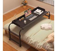 GUHPZA Mesa De Cama con Ruedas, Altura Ajustable De 65 A 95 Cm, Mesa De Hospital con Ruedas, Mesa De Madera para Comer para Discapacitados, Mesa para Silla De Ruedas, Mesa De Mo
