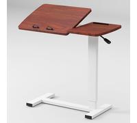 GUHPZA Mesa De Cama con Ruedas, Mesa De Cama Multifuncional, Mesa De Hospital, Mesa De Trabajo para Computadora, Mesa De Computadora con Patas Plegables Y Parte Superior Inclina,Estante Negro A