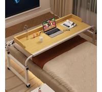 GUHPZA Mesa De Cama De Altura Ajustable con Ruedas para Camas Tamaño King, Escritorio con Ruedas para Uso Hospitalario Y Doméstico,C-para Cama de hasta 230cm