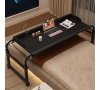 GUHPZA Mesa De Cama De Altura Ajustable con Ruedas para Camas Tamaño King, Escritorio con Ruedas para Uso Hospitalario Y Doméstico,A-para Cama de hasta 210cm