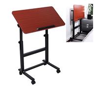 GUHPZA Mesa De Cama Mesa De Cama Mesa De Cama De Hospital, Mesa Auxiliar Plegable Ajustable con Ruedas Escritorio para Computadora Portátil Mesa Auxiliar para Sofá para Leer Y D,A-75cm