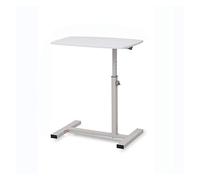 GUHPZA Mesa De Cama Mesa De Sofá Mesa De Cama De Hospital Mesa De Cama Ajustable Mesa Auxiliar De Cama Escritorio Sin Inclinación Mesa para Computadora Portátil con Ruedas para,Blanco3