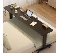 GUHPZA Mesa De Cama Móvil con Ruedas De 360°, Mesa De Cama Tamaño Queen con Ruedas para El Hogar Y El Hospital, Carrito Ajustable para Computadora Portátil Y Escritorio De Pie,