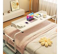 GUHPZA Mesa De Cama Móvil con Ruedas, Mesa De Cama Cruzada, Mesa De Cama con Altura Y Longitud Ajustables, Mesa De Computadora, Estación De Trabajo De Pie, Carrito para Computad,A-120 * 40cm