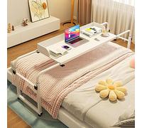 GUHPZA Mesa De Cama Móvil con Ruedas, Mesa De Cama Cruzada, Mesa De Cama con Altura Y Longitud Ajustables, Mesa De Computadora, Estación De Trabajo De Pie, Carrito para Computad,A-100 * 40cm