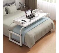 GUHPZA Mesa De Cama, Soporte para Computadora Portátil, Escritorio De Pie para Computadora, Mesas De Cama con Ruedas, Mesa De Hospital Móvil con Ruedas, Mesa De Cama con Deflect