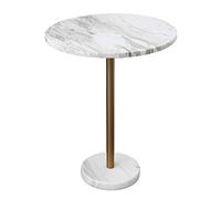 GUHPZA Mesa de Centro de mármol Mesas auxiliares de Estilo Industrial para Sala de Estar Sofá Dormitorio y balcón Mesa Auxiliar de sofá Redonda de mármol Mesa Central de cóctel