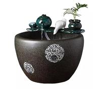 GUHPZA Pecera De Cerámica con Agua Corriente para Decoración De Oficina, Sala De Estar, Suelo, Agua Circulante, Jardín, Pecera Fresca, 52cm